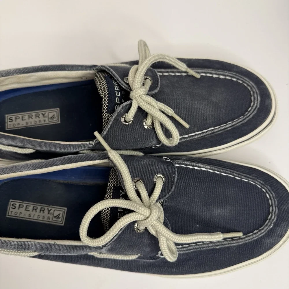 Men's These Are Sperry Top-Sider Boat Shoes Navy Blue Size 9.5